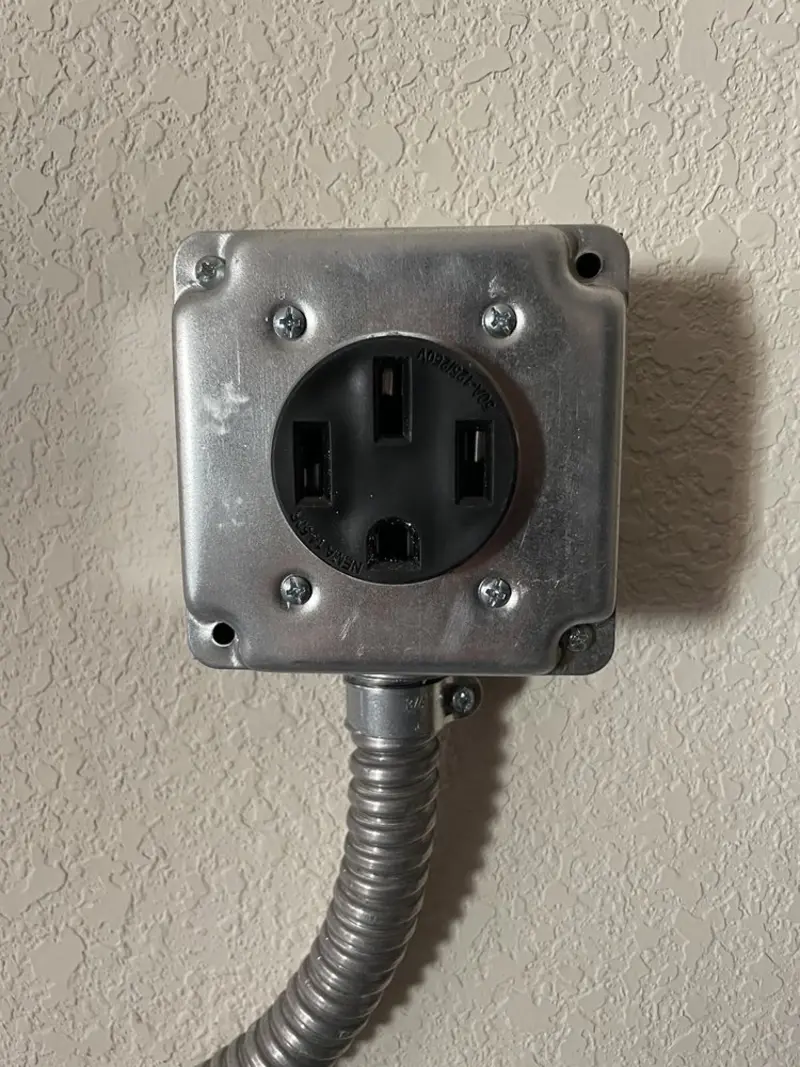NEMA 14-50 outlet installed for Smart Home Electrical in Norway